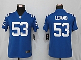 Women Nike Indianapolis Colts 53 Leonard Blue Vapor Untouchable Limited Jersey,baseball caps,new era cap wholesale,wholesale hats